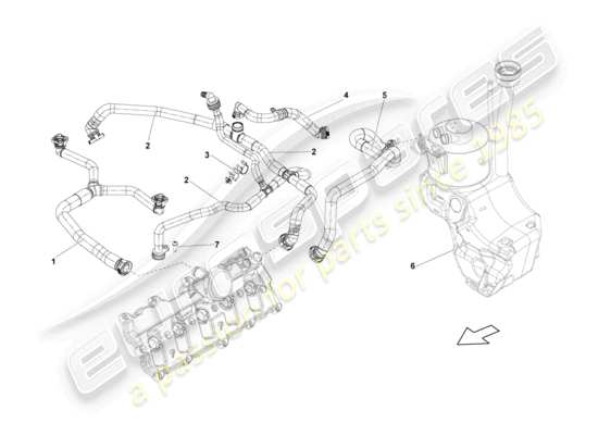 a part diagram from the lamborghini lp550-2 coupe (2010) parts catalogue