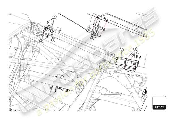 a part diagram from the lamborghini huracan squadra corse parts catalogue