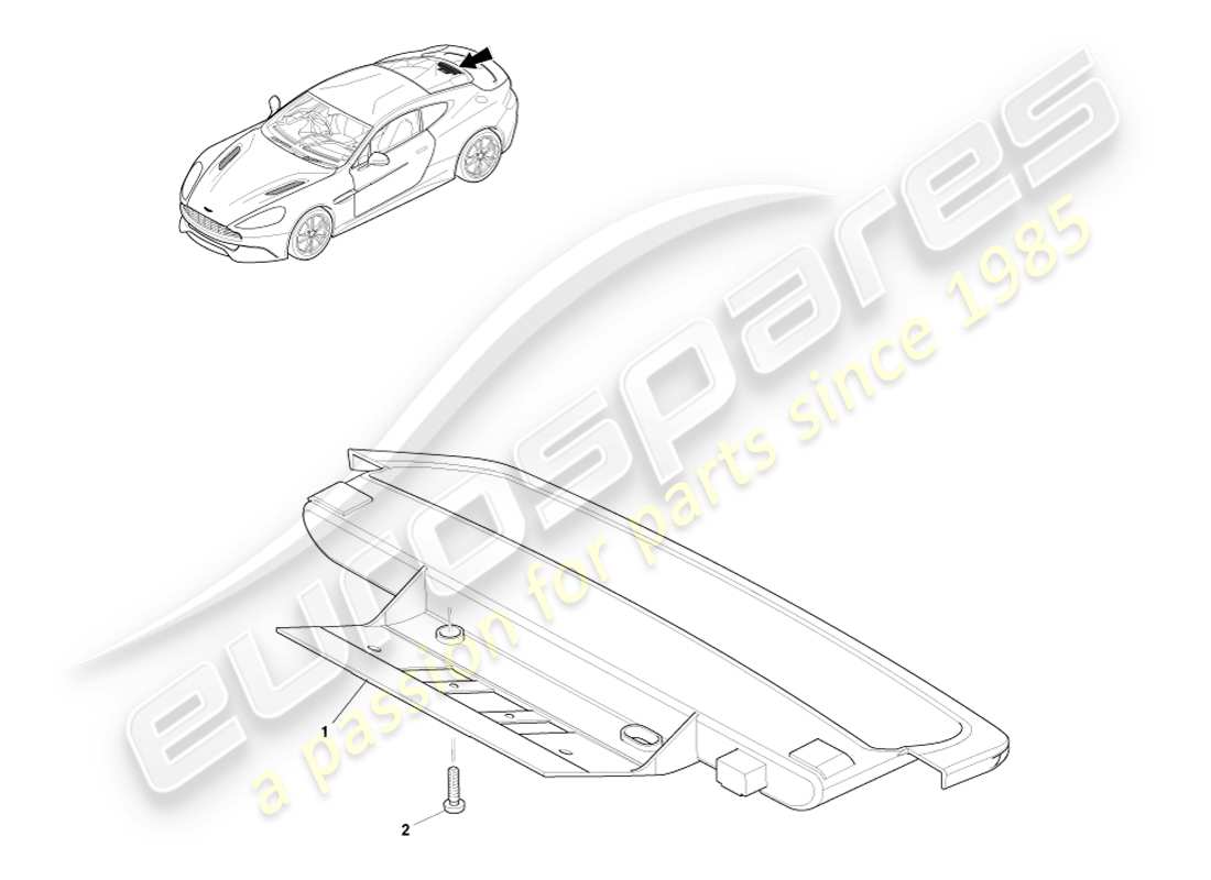 a part diagram from the aston martin vanquish (2013) parts catalogue