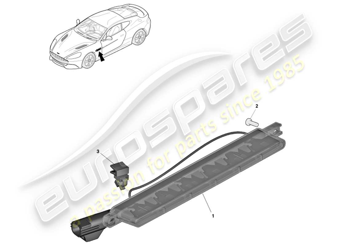 a part diagram from the aston martin vanquish (2014) parts catalogue