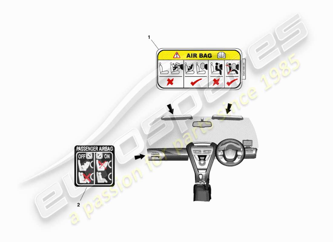 a part diagram from the aston martin cygnet parts catalogue