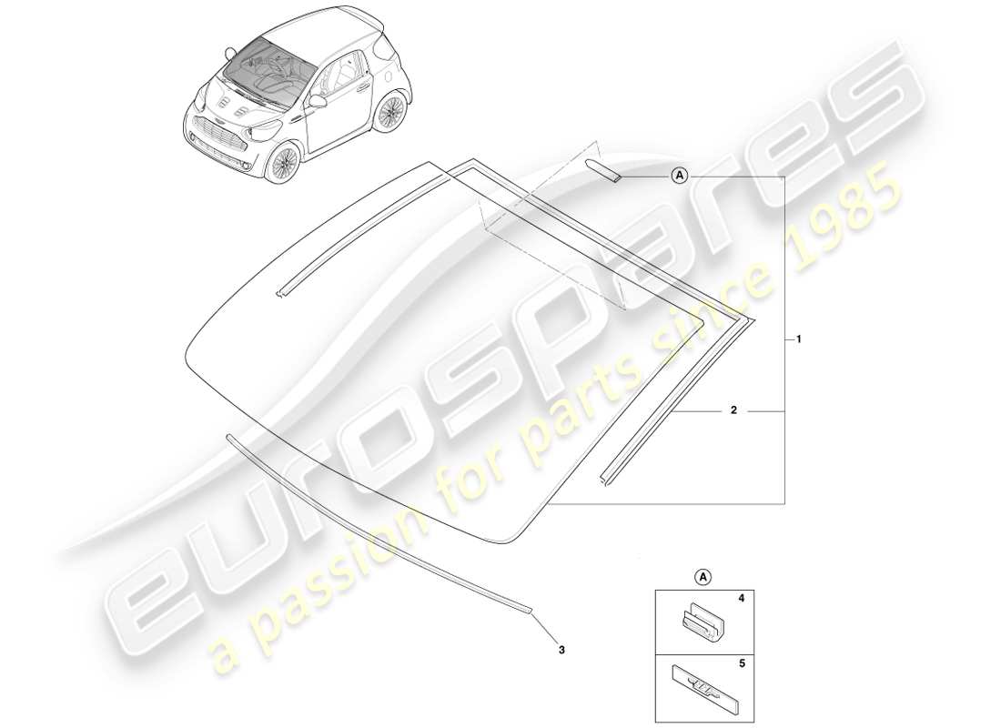 a part diagram from the aston martin cygnet parts catalogue