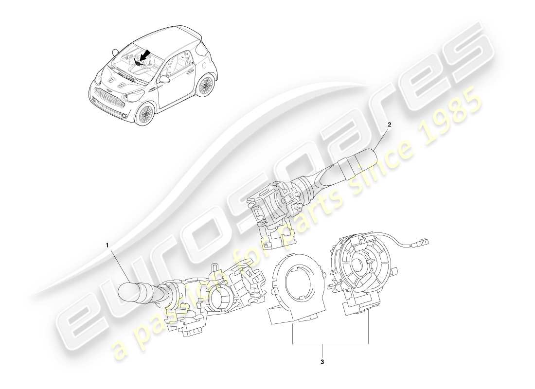 VIEW PARTS DIAGRAMS FROM THE ASTON MARTIN CYGNET PARTS CATALOGUE a part diagram from the aston martin cygnet parts catalogue