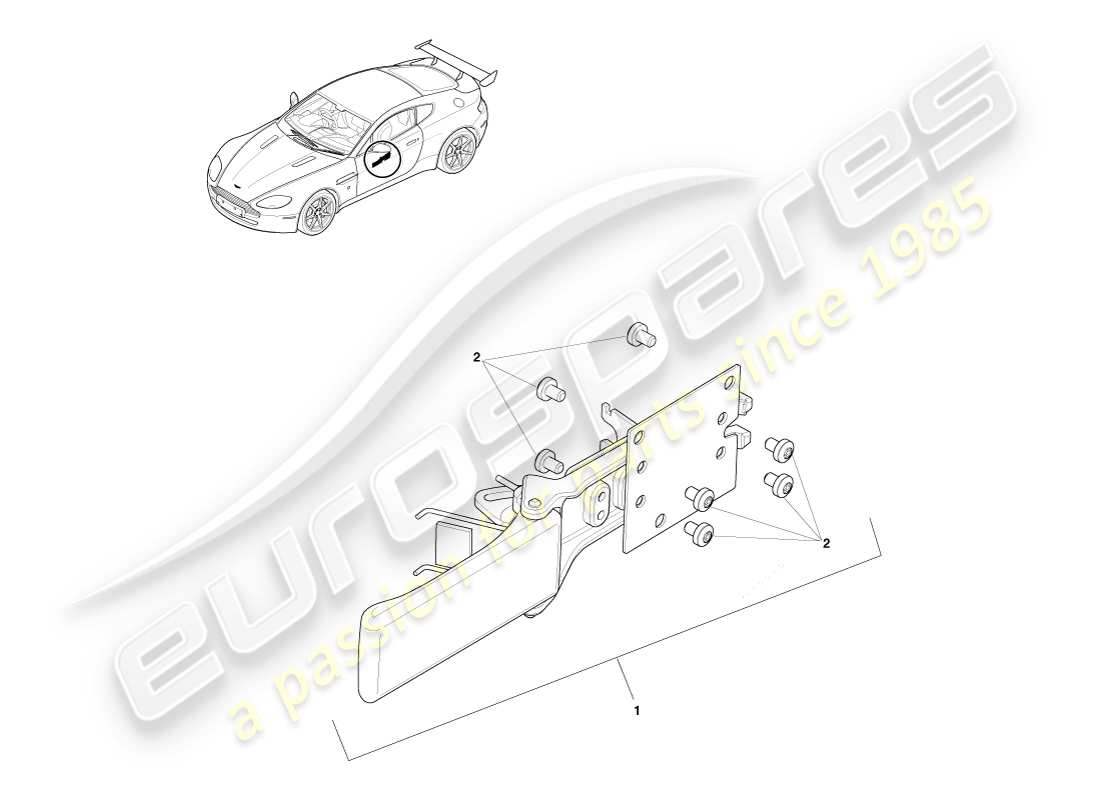 a part diagram from the aston martin v8 vantage (2007) parts catalogue