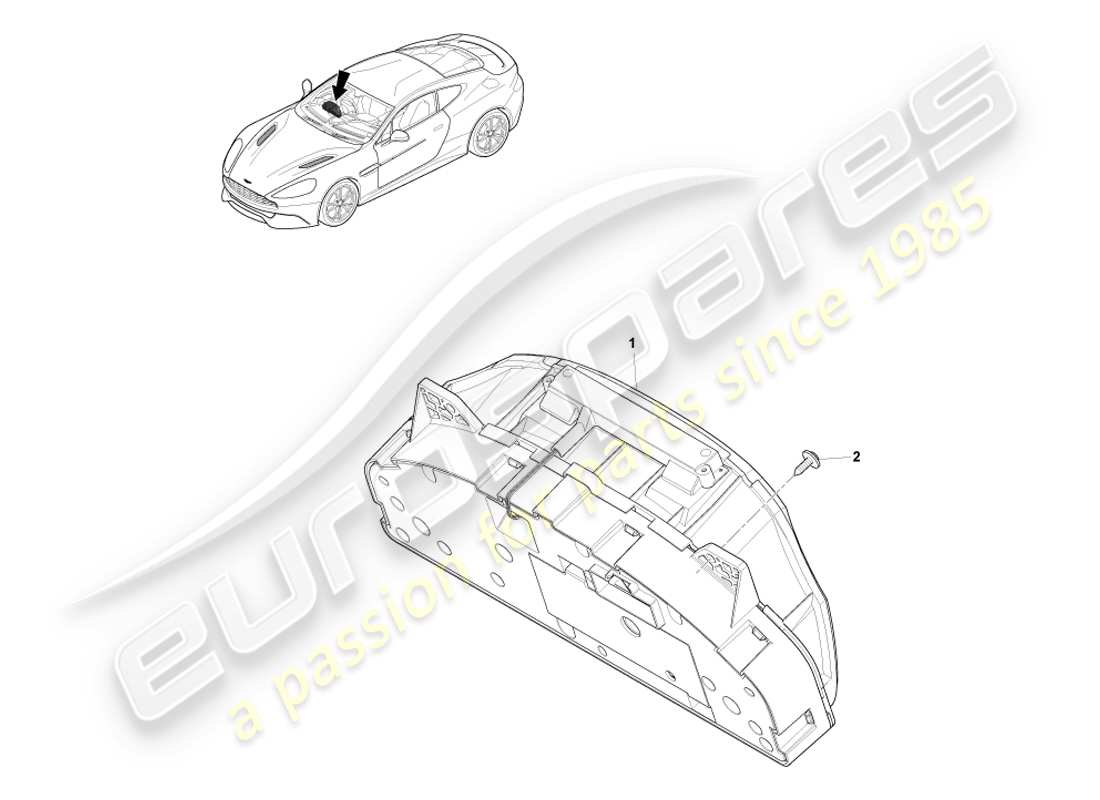 aston martin vanquish (2014) instrument cluster part diagram