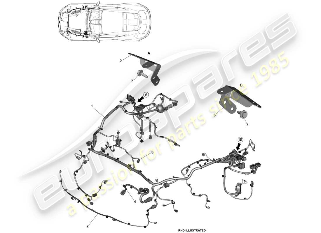 a part diagram from the aston martin vanquish (2014) parts catalogue