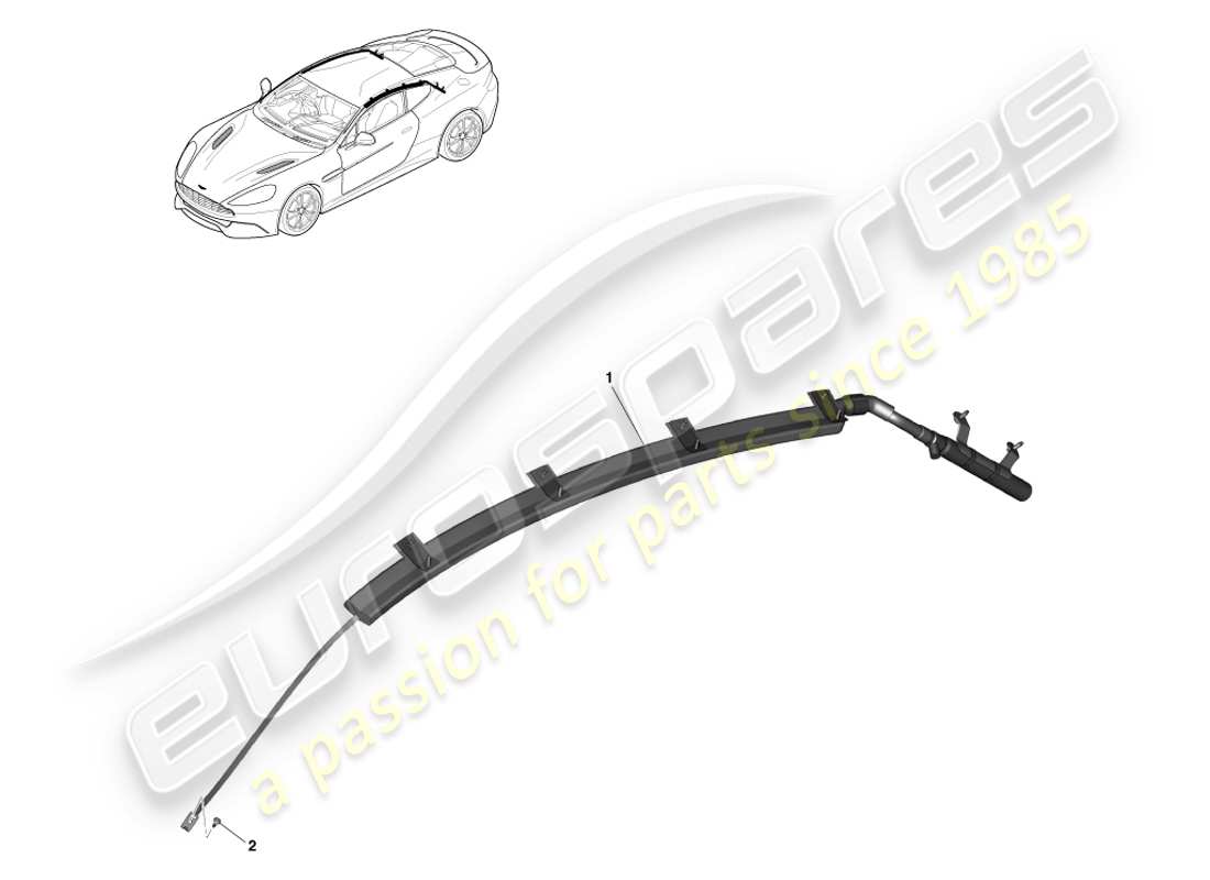 a part diagram from the aston martin vanquish parts catalogue