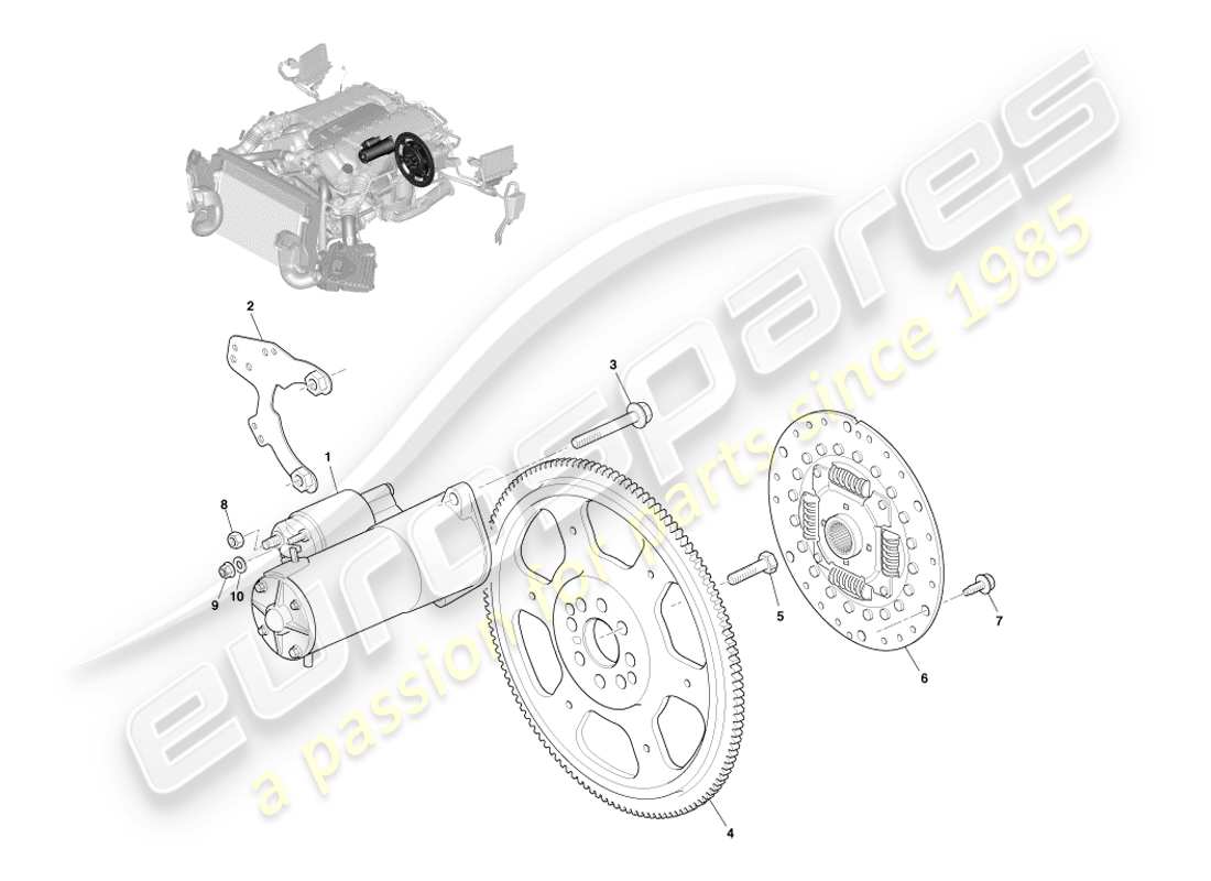 aston martin vanquish (2013) engine cranking, auto parts diagram