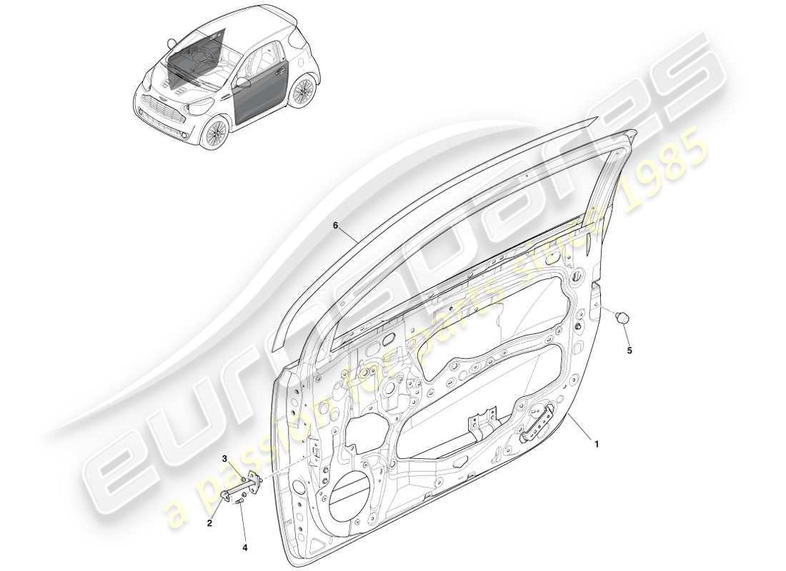 VIEW PARTS DIAGRAMS FROM THE ASTON MARTIN CYGNET PARTS CATALOGUE a part diagram from the aston martin cygnet parts catalogue