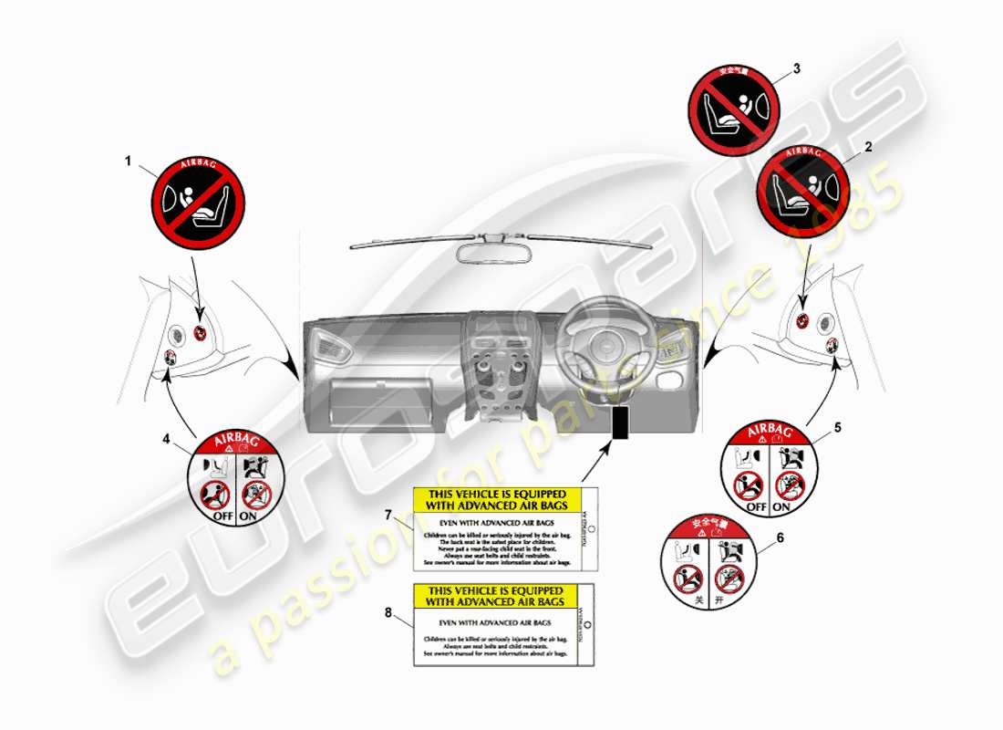 a part diagram from the aston martin vanquish parts catalogue