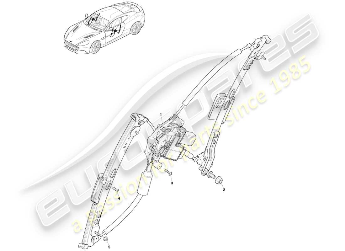 a part diagram from the aston martin vanquish parts catalogue