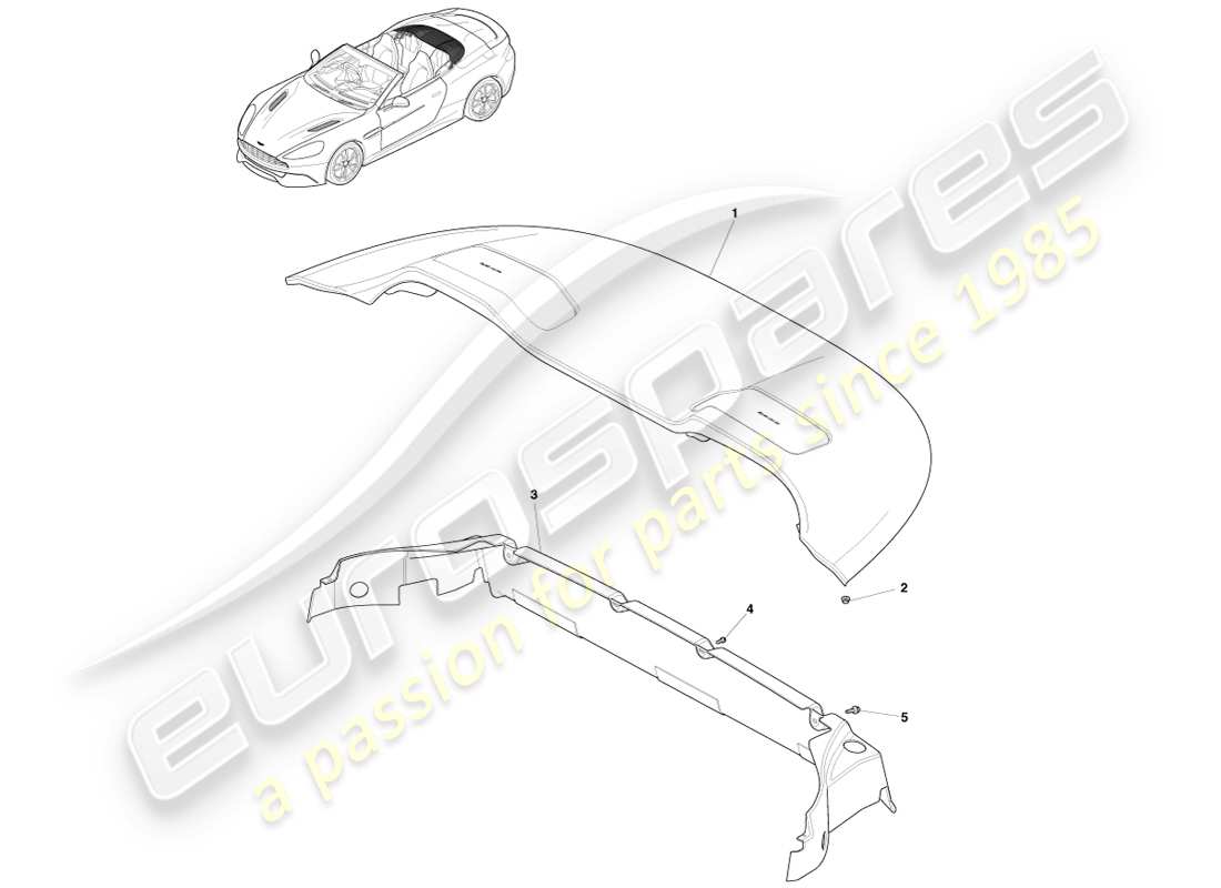 a part diagram from the aston martin vanquish parts catalogue
