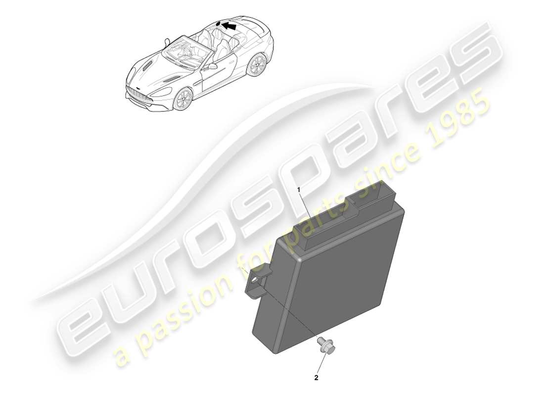 aston martin vanquish (2014) roof control module part diagram