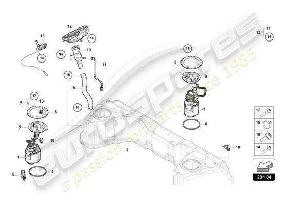 a part diagram from the lamborghini revuelto parts catalogue