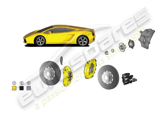 a part diagram from the lamborghini superleggera (accessories) parts catalogue