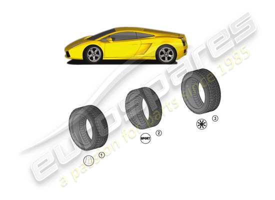 a part diagram from the lamborghini gallardo coupe (accessories) parts catalogue