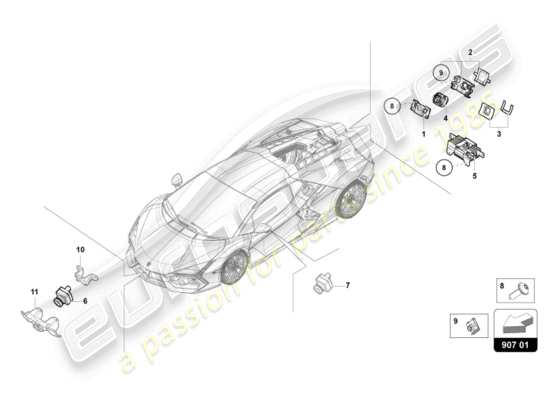 a part diagram from the lamborghini revuelto parts catalogue