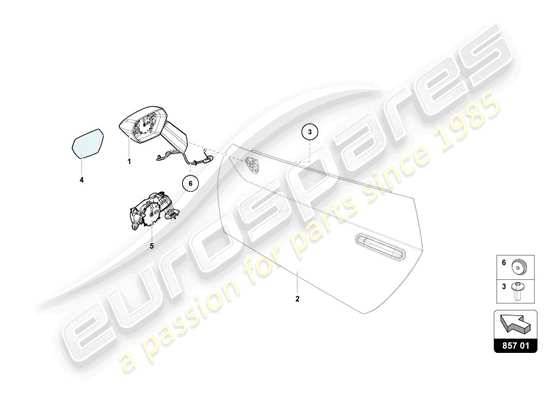 a part diagram from the lamborghini huracan tecnica parts catalogue