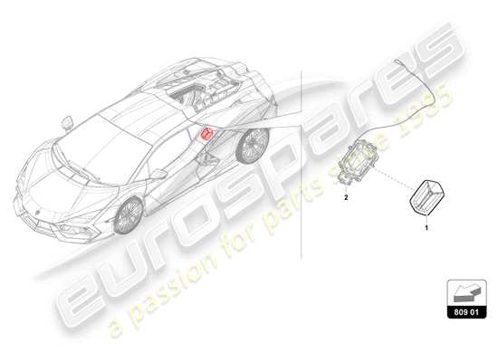 a part diagram from the lamborghini revuelto parts catalogue