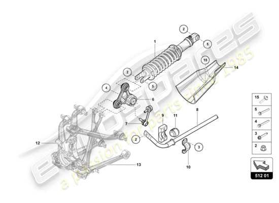 a part diagram from the lamborghini aventador ultimae parts catalogue