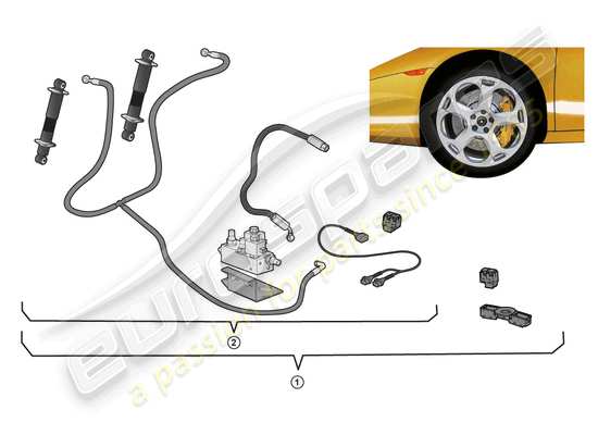 a part diagram from the lamborghini lp560-2 coupe 50 (accessories) parts catalogue