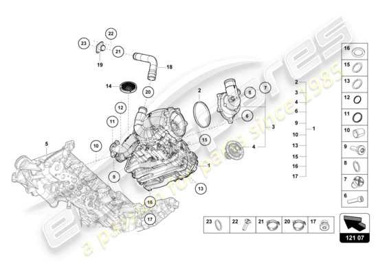 a part diagram from the lamborghini huracan tecnica parts catalogue
