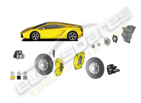 a part diagram from the lamborghini gallardo coupe (accessories) parts catalogue