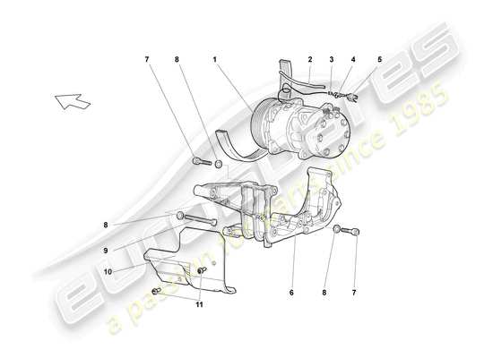 a part diagram from the lamborghini reventon parts catalogue