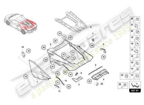 a part diagram from the lamborghini revuelto parts catalogue