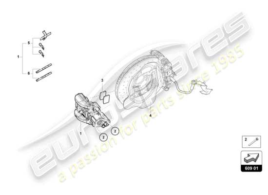 a part diagram from the lamborghini huracan tecnica parts catalogue