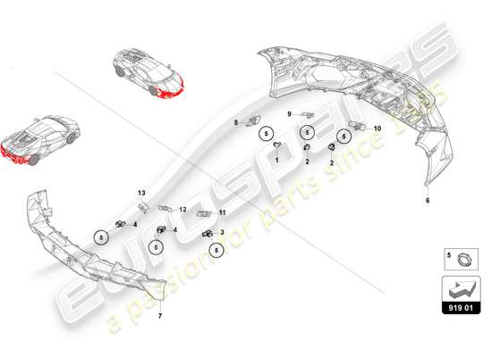 a part diagram from the lamborghini revuelto parts catalogue