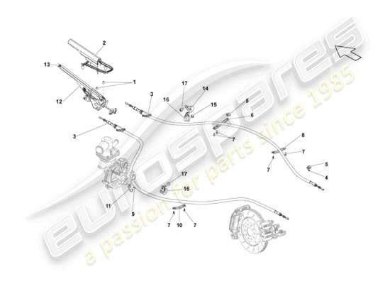 a part diagram from the lamborghini lp570-4 spyder performante (2013) parts catalogue