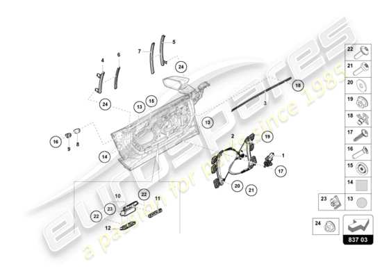 a part diagram from the lamborghini revuelto parts catalogue