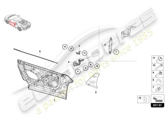 a part diagram from the lamborghini revuelto parts catalogue