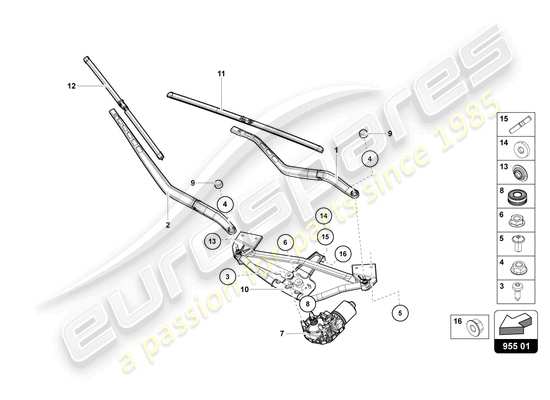 a part diagram from the lamborghini aventador ultimae parts catalogue