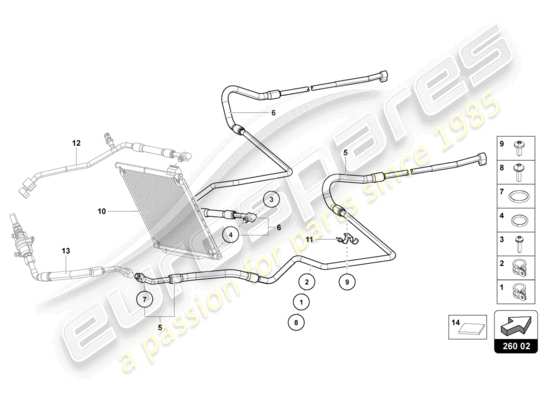 a part diagram from the lamborghini aventador ultimae parts catalogue