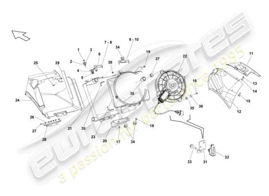 a part diagram from the lamborghini lp560-4 coupe (2014) parts catalogue