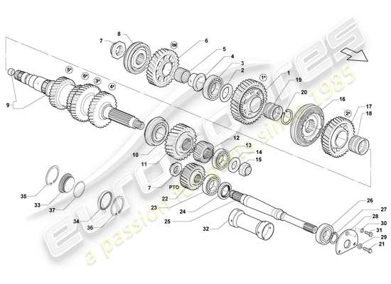 a part diagram from the lamborghini lp560-4 coupe (2010) parts catalogue
