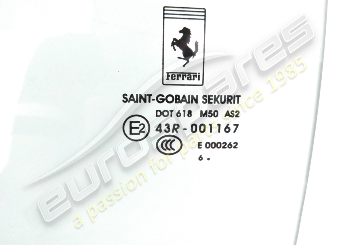 USED FERRARI LH DOOR WINDOW. PART NUMBER 84281600 (2) used ferrari lh door window. part number 84281600 (2)