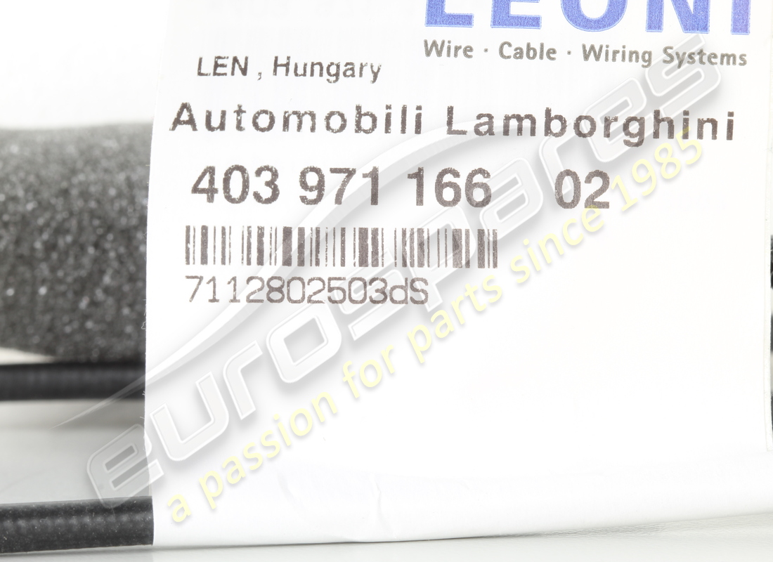 NEW LAMBORGHINI ADAPTER HARNESS. PART NUMBER 403971166 (2) new lamborghini adapter harness. part number 403971166 (2)