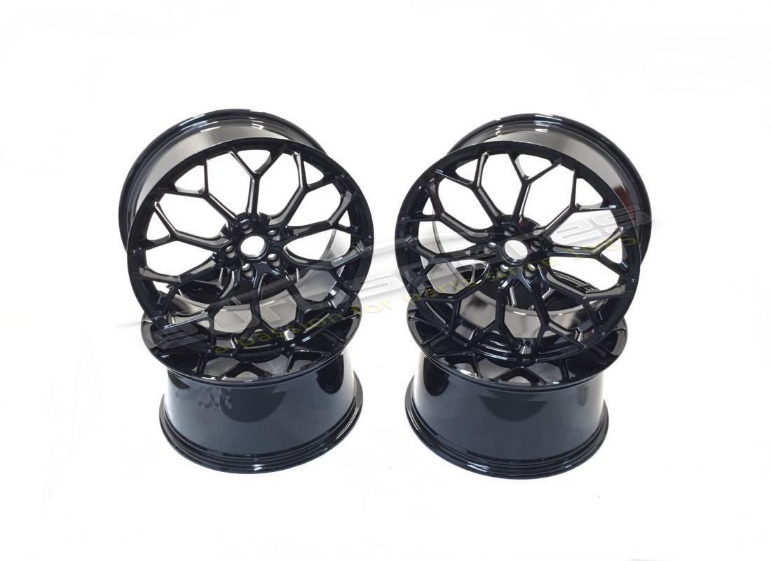 NEW Lamborghini NARVI BLACK SHINY RIM KIT . PART NUMBER 4T0099305 (1)