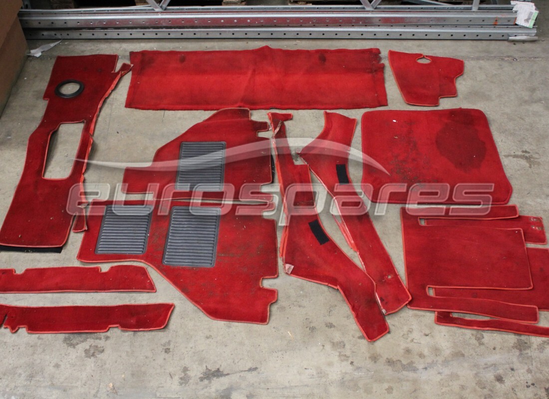 USED FERRARI FRONT LEFT & RIGHT CARPET SET. PART NUMBER 95999641A (1) used ferrari front left & right carpet set. part number 95999641a (1)