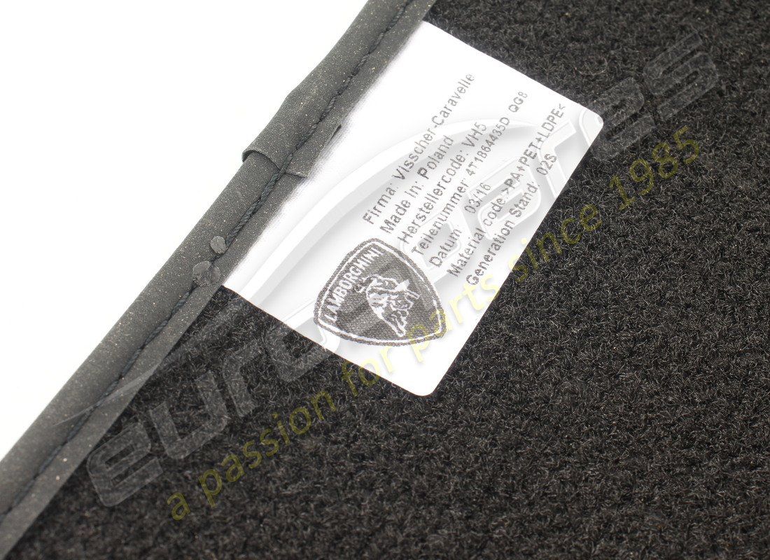 NEW LAMBORGHINI 1 SET FOOT MATS. PART NUMBER 4T1864435DQG8 (7) new lamborghini 1 set foot mats. part number 4t1864435dqg8 (7)