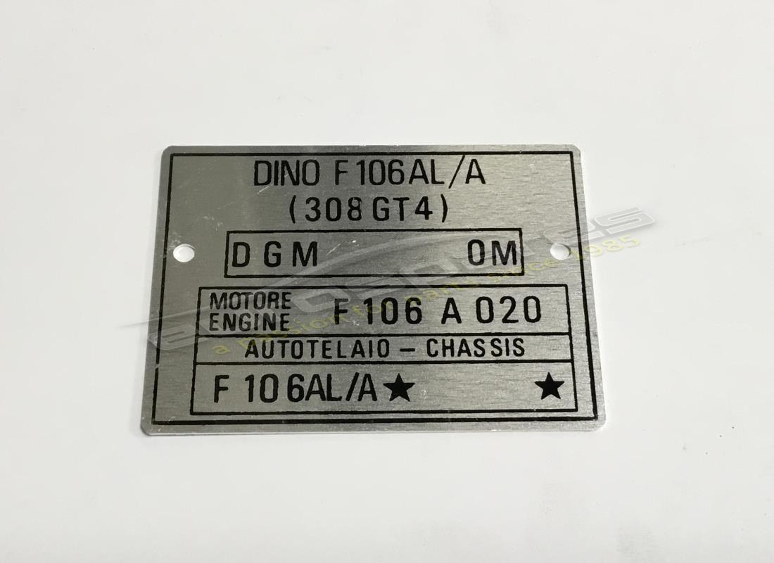 NEW FERRARI CHASSIS PLATE. PART NUMBER DINO100 (1) new ferrari chassis plate. part number dino100 (1)