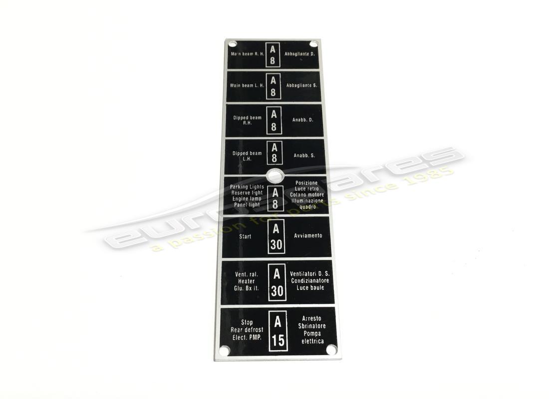 new ferrari fuse box plate. part number fpl007 (1)
