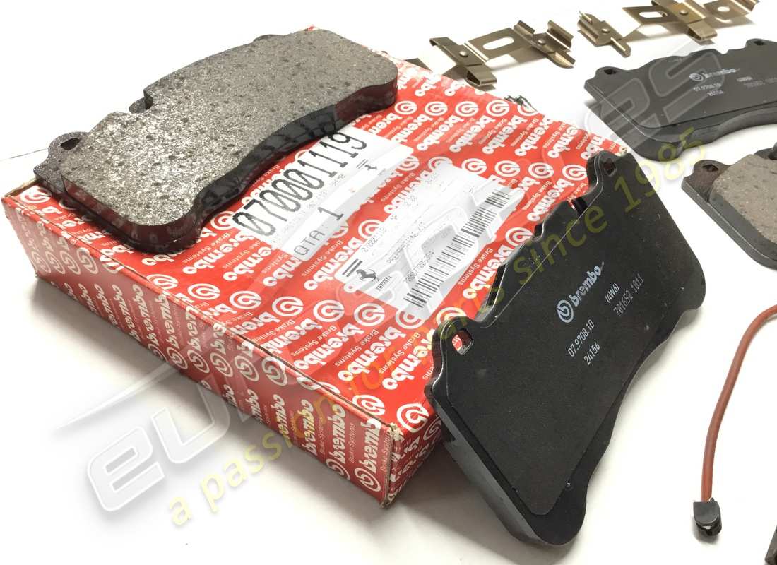 NEW FERRARI CARBON CERAMIC FRONT BRAKE PADS KIT. PART NUMBER 70001119 (2) new ferrari carbon ceramic front brake pads kit. part number 70001119 (2)