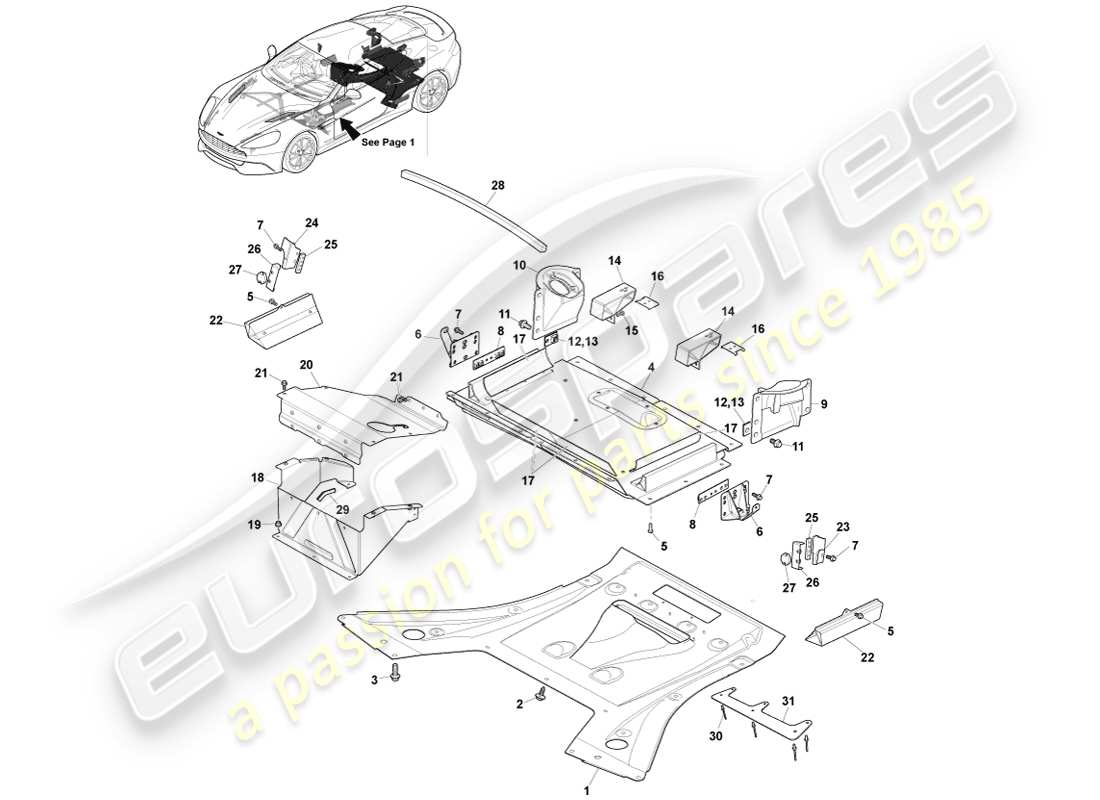 aston martin vanquish (2013) ancillary parts, coupe, page 2 parts diagram