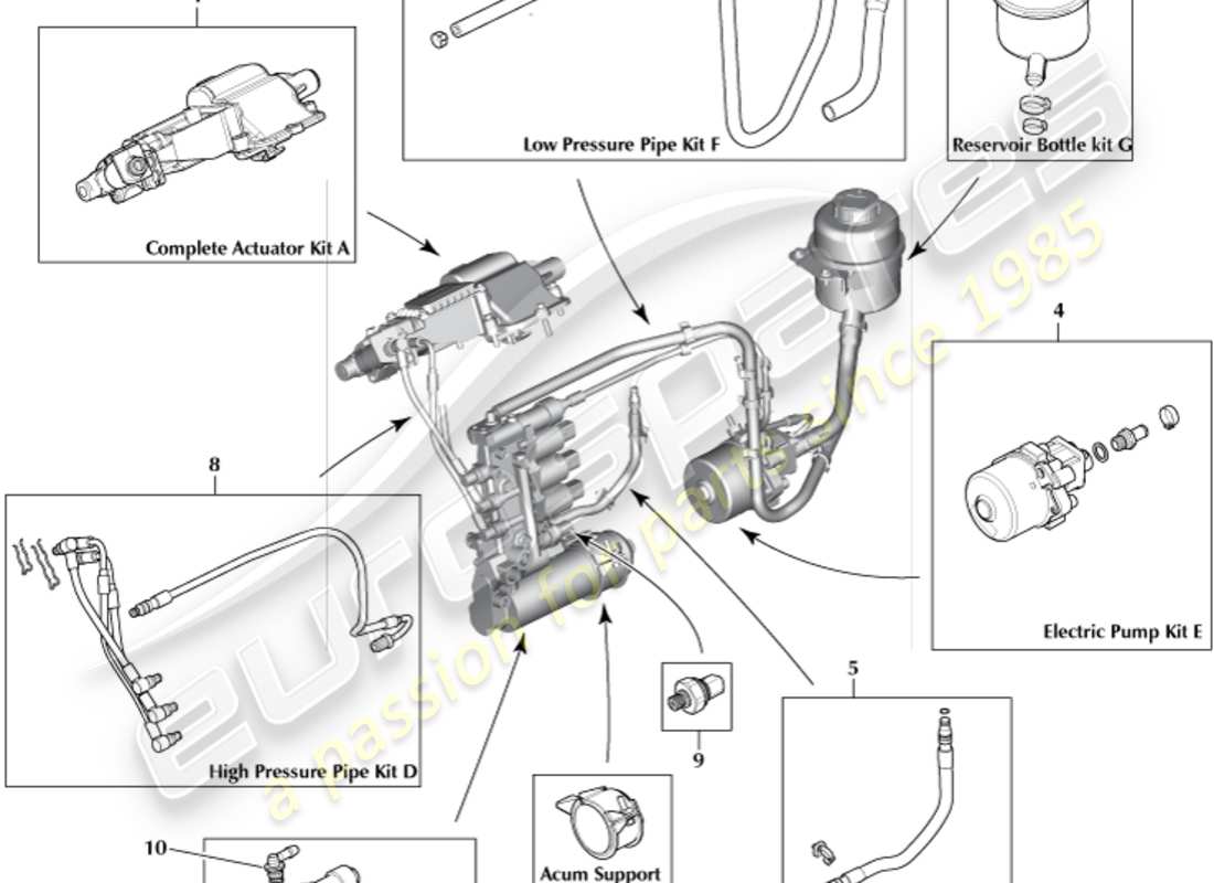 aston martin v8 vantage (2011) sportshift kits, 7 spd part diagram