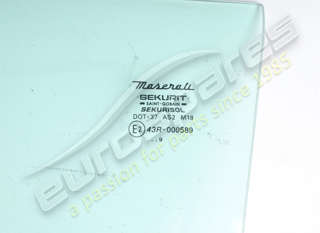 USED MASERATI LH DOOR GLASS M33. PART NUMBER 387700305 (2) used maserati lh door glass m33. part number 387700305 (2)