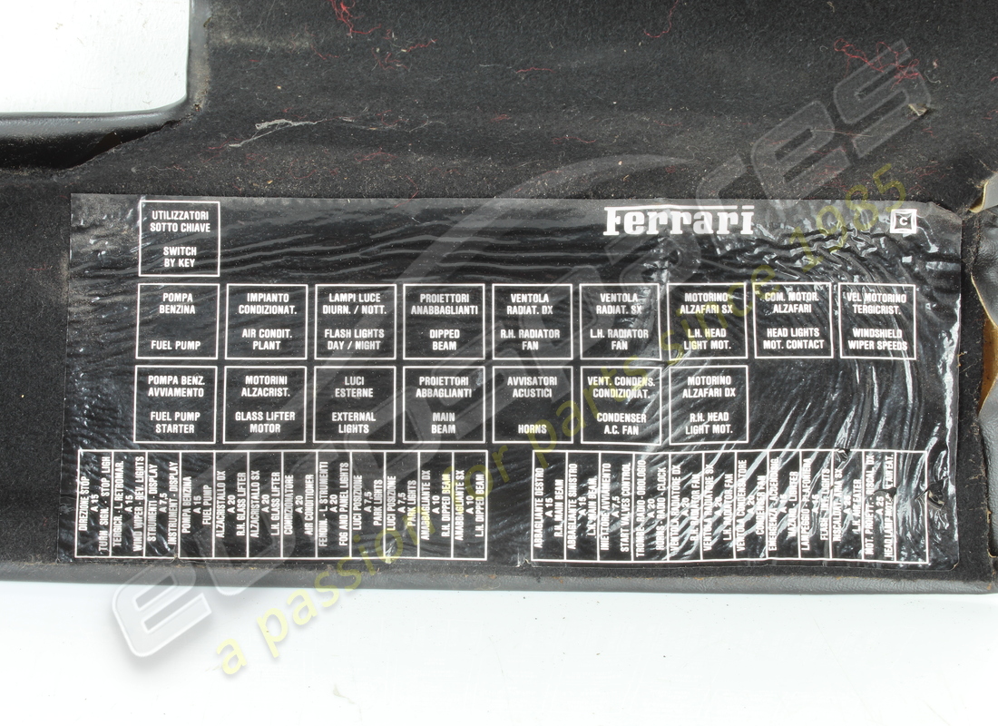 USED Ferrari COVER . PART NUMBER 62368600 (1)